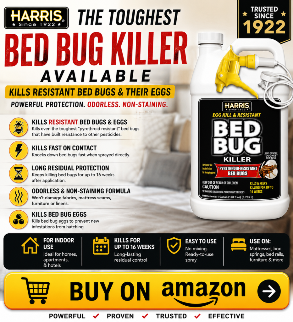 Buy Harris bed bug killer on Amazon 