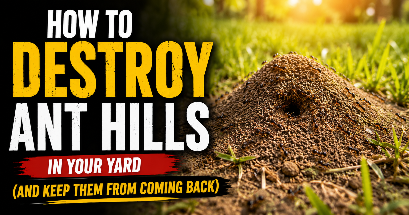 How to Destroy Ant Hills in Your Yard (And Keep Them From Coming Back)