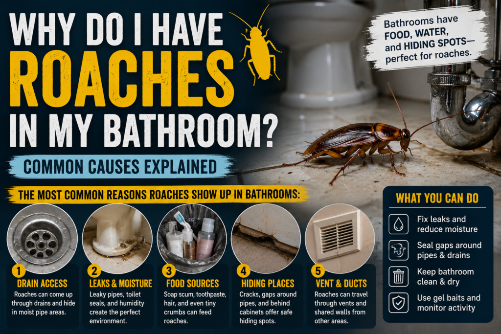 Why Do I Have Roaches in My Bathroom? Common Causes Explained