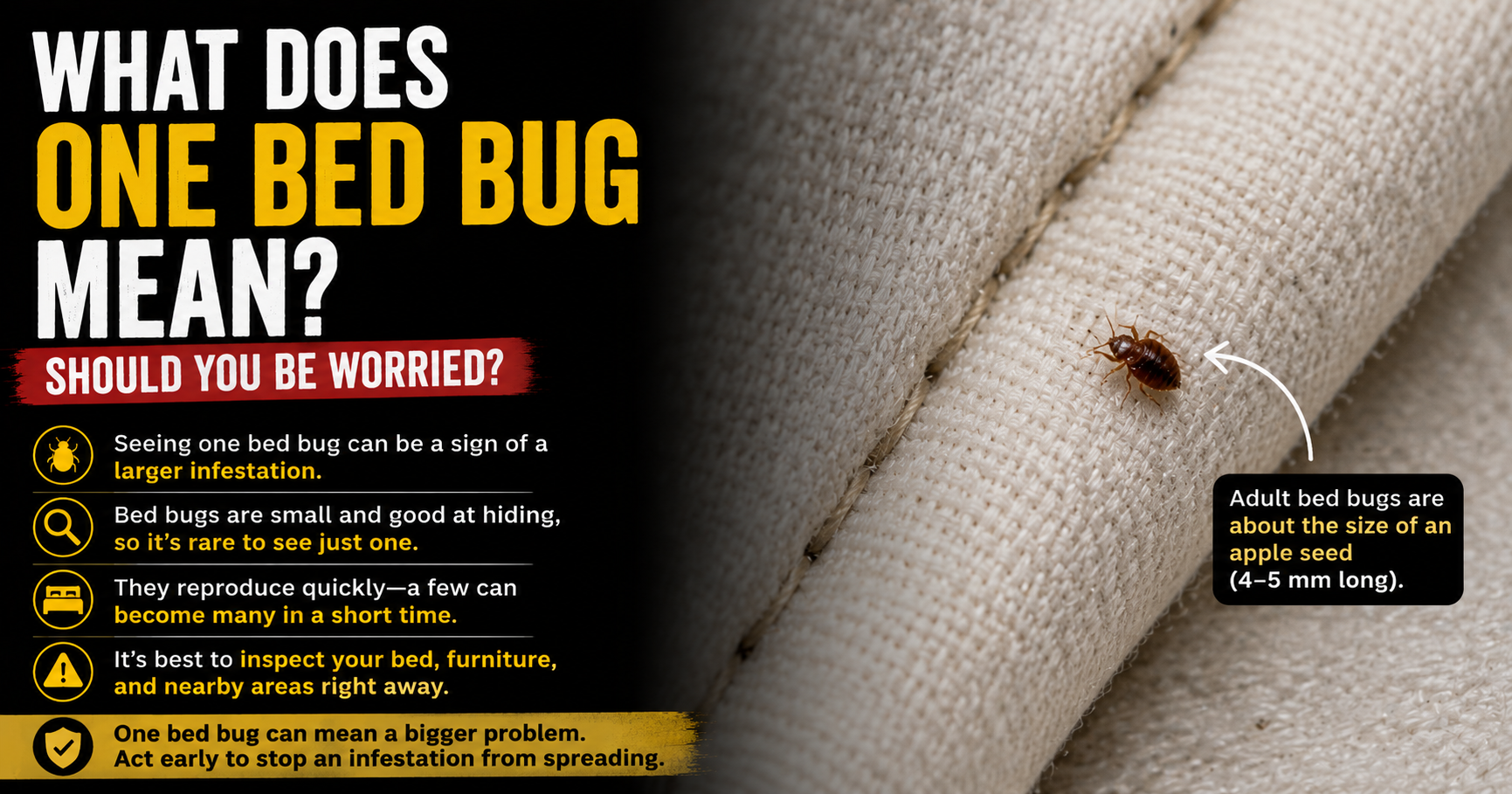 What Does One Bed Bug Mean? Should You Be Worried?