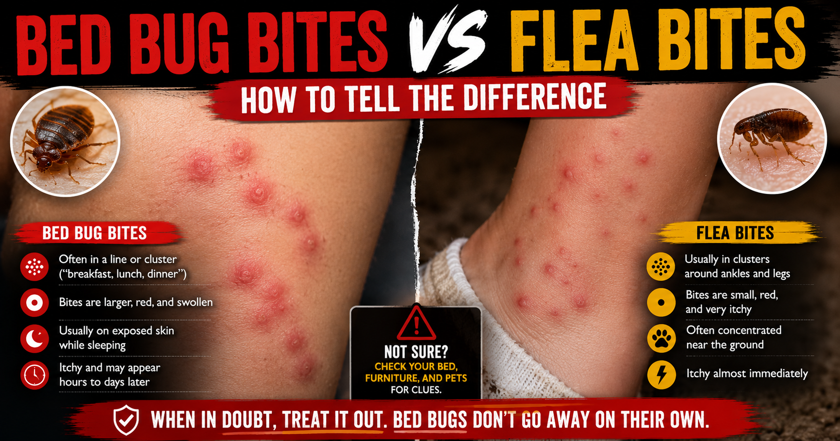Bed Bug Bites vs Flea Bites: How to Tell the Difference