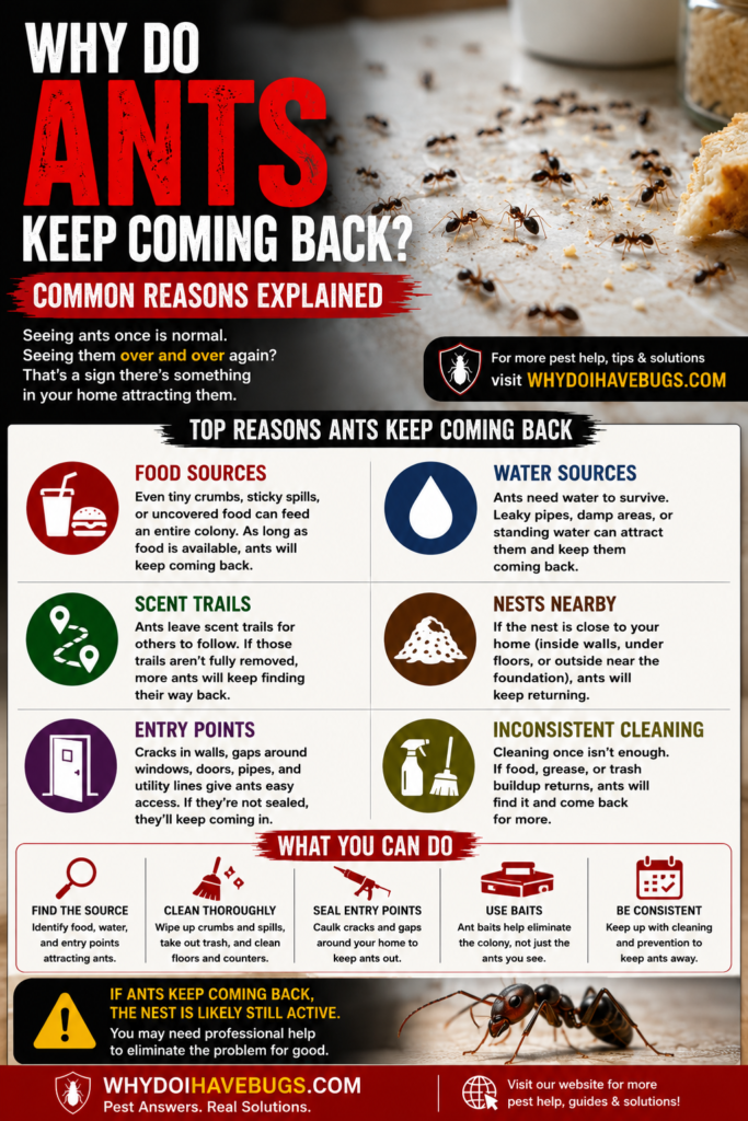 Why Do Ants Keep Coming Back? Common Reasons Explained