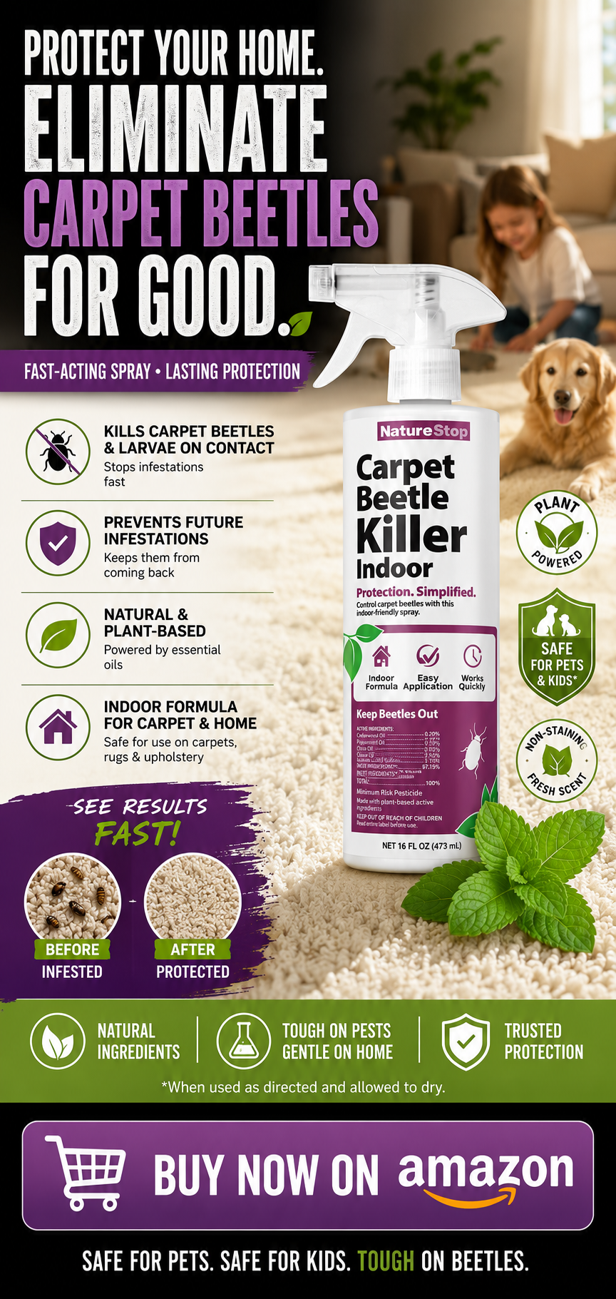 Carpet beetle killer spray 