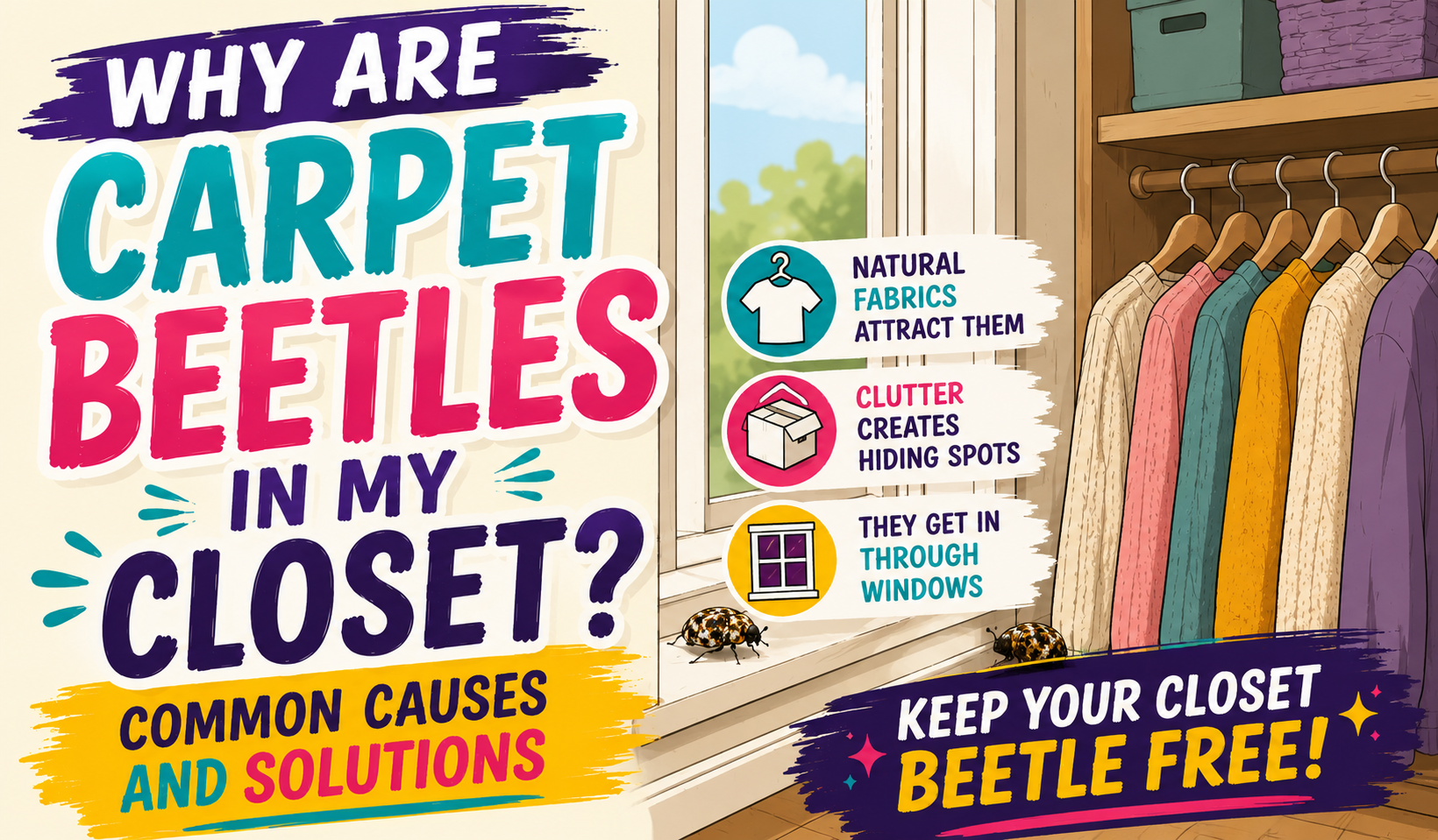Why Are Carpet Beetles in My Closet? Common Causes and Solutions
