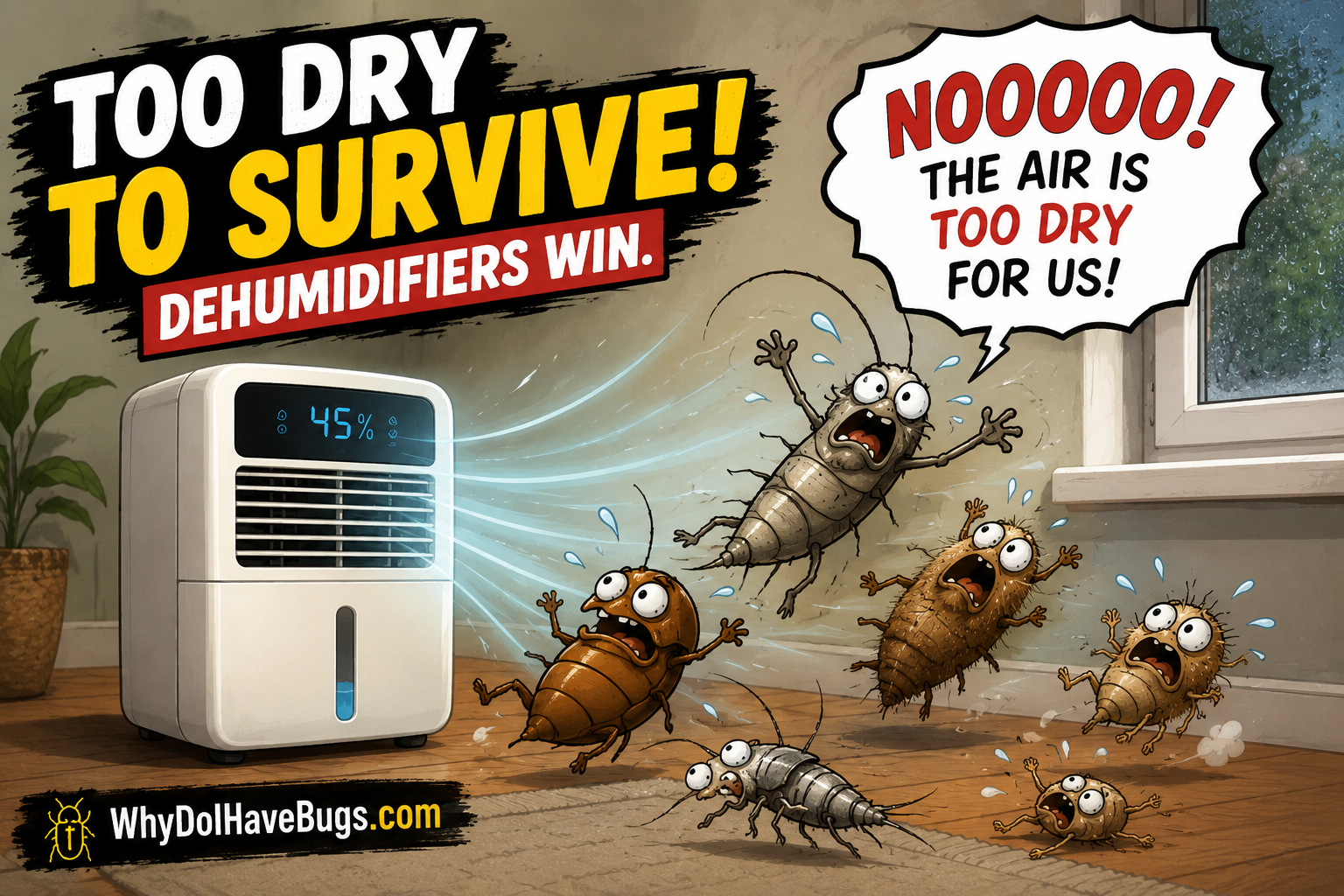 The air is too dry for us bugs cartoon
