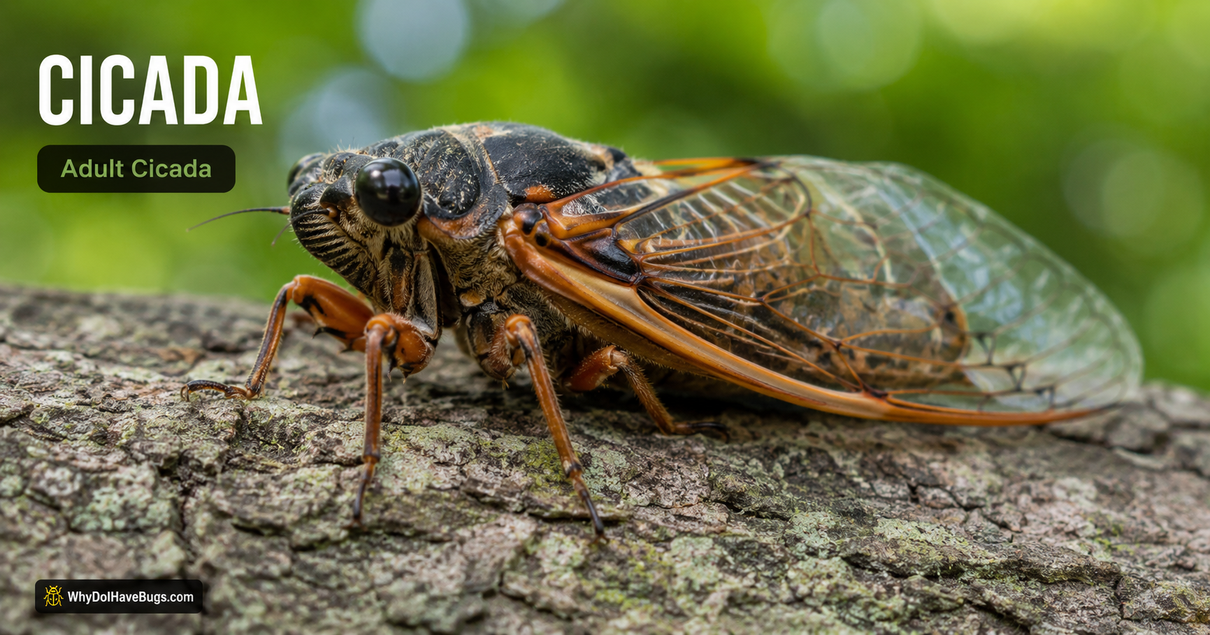 Up close photo of a cicada