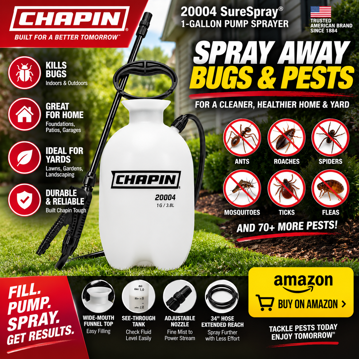 Chapin 20004 surespray 1 gallon pump sprayer